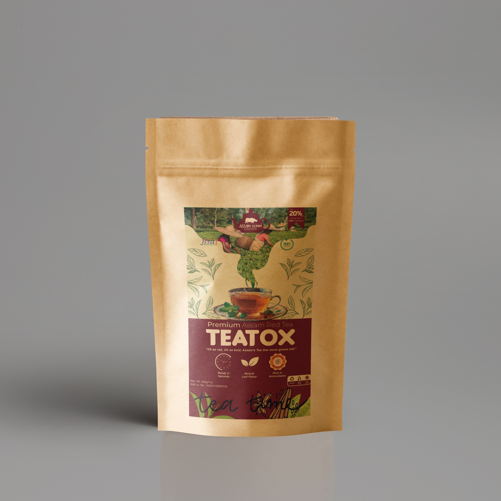Premium Assam Red Tea pouch