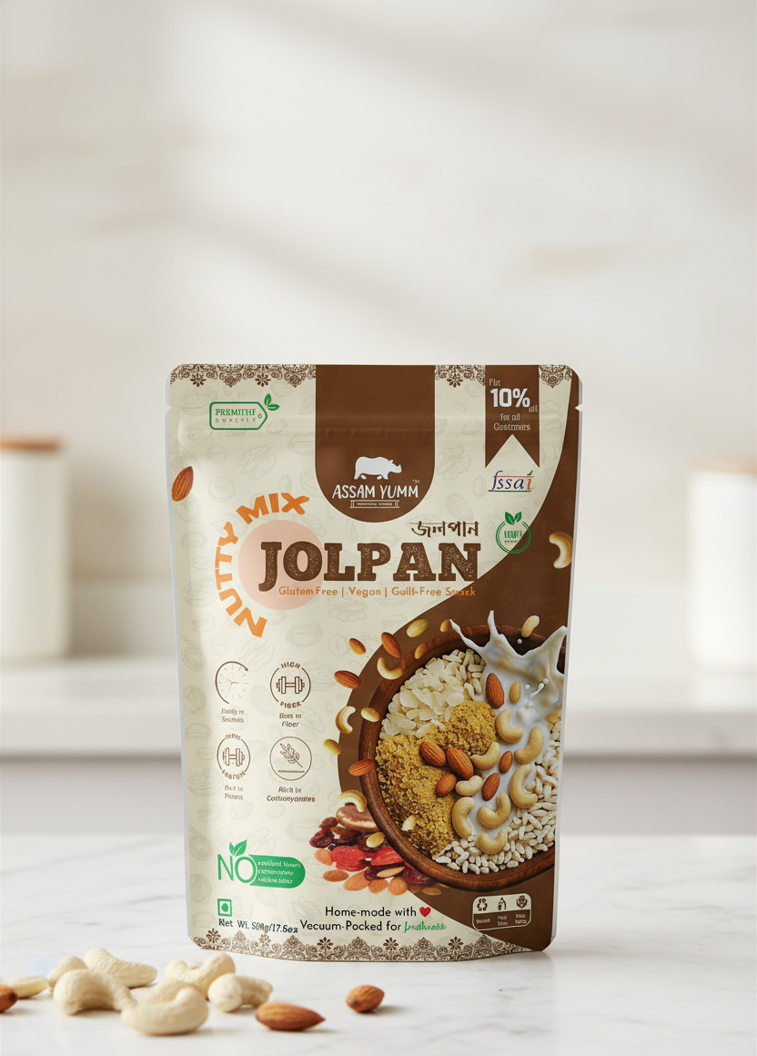Nutty Mix Jolpan (Instant Assamese Breakfast)